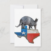 Armadillo Texas State Flag Map Dankeskarte (Rückseite)