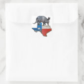 Armadillo Texas State Flag Map Quadratischer Aufkleber (Tasche)