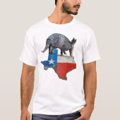 Armadillo Texas State Flag Map T-Shirt (Vorderseite)