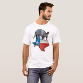 Armadillo Texas State Flag Map T-Shirt (Vorne ganz)