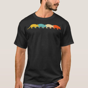 Armadillo Vintag Retro Tiere Säugetiere Lover 60er T-Shirt