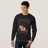 Armadillo Weihnachtsmannmütze Matching Ugly Armadi Sweatshirt (Vorne ganz)