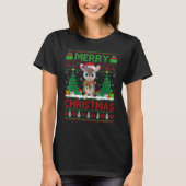 Armadillo Xmas Tree Ugly Santa Armadillo Christma T-Shirt (Vorderseite)