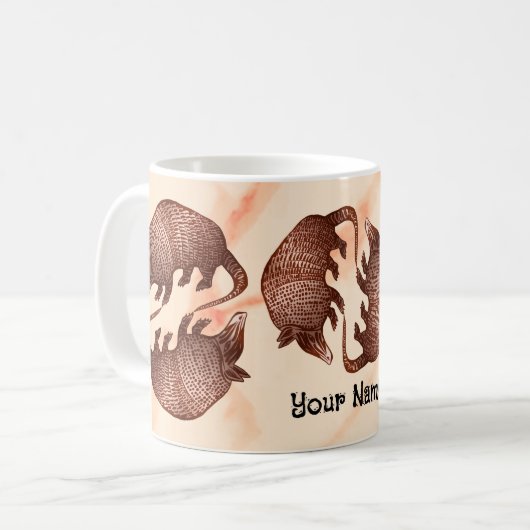 Armadillo Yin Yang Kaffeetasse (Vorderseite Links)