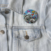 Armadillos Bluebonnets Butterfisch Wildblumen Button (Beispiel)