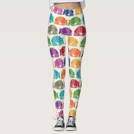Armadillos Gemusterte Creme Elfenbein Leggings
