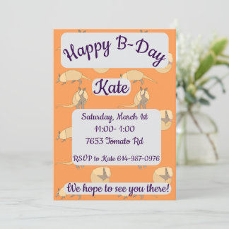 Armadillos Happy Birthday Einladung