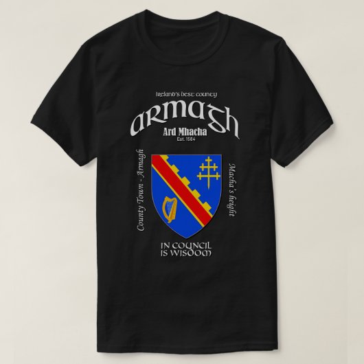 Armagh Ireland Irish Wappen Coat of Arms T-Shirt (Design vorne)