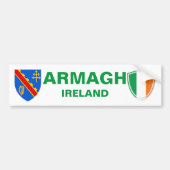Armagh Ireland Wappen und Irish Flag Autoaufkleber (Vorne)