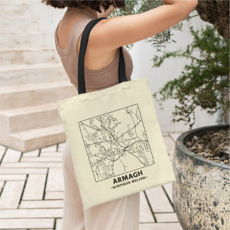 Armagh, Nordirland Stadtplan-Tasche Tragetasche