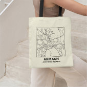 Armagh, Northern Ireland City Map Tote Bag Tragetasche