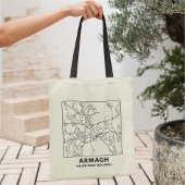 Armagh, Northern Ireland City Map Tote Bag Tragetasche
