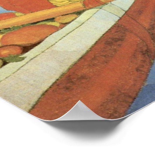 Arman Manookian — Männer in einem Ausrigger-Kanu Poster (Ecke)