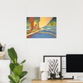 Arman Manookian — Männer in einem Ausrigger-Kanu Poster (Heimbüro)