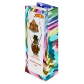 Armand, armadillo ringmaster geschenktüte für weinflaschen (Rückseite Schrägansicht)