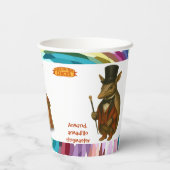 Armand, armadillo ringmaster pappbecher (Rückseite)