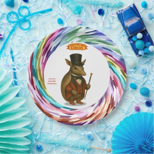 Armand, armadillo ringmaster pappteller (Party)