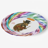 Armand, armadillo ringmaster pappteller (Schrägansicht)