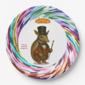 Armand, armadillo ringmaster pappteller (Vorderseite)