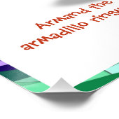 Armand, armadillo ringmaster poster (Ecke)