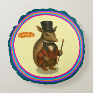 Armand, Gürteltier-Zirkusdirektor Rundes Kissen