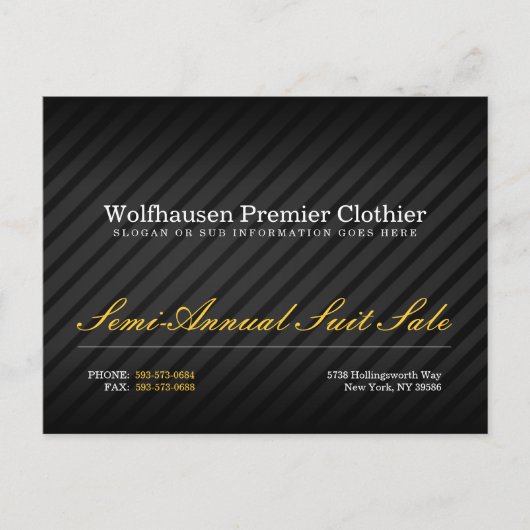 Armani Anzug Promo Postkarte (Vorderseite)