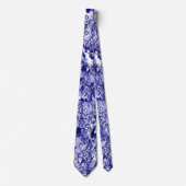 Armani Artisan Blue Skulls Woven Pattern Necktie Krawatte (Vorderseite)