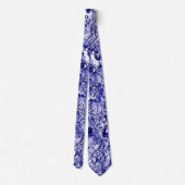 Armani Artisan Blue Skulls Woven Pattern Necktie Krawatte (Rückseite)