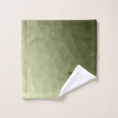 Armatur grünes geometrisches Maschenmuster Monogra Badhandtuch Set (Waschlappen)