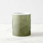 Armatur grünes geometrisches Maschenmuster Monogra Kaffeetasse (Mittel)