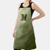 Armatur grünes geometrisches Maschenmuster Monogra Schürze (InSitu)