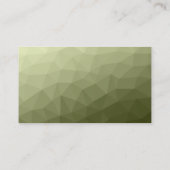 Armatur grünes geometrisches Maschenmuster Monogra Visitenkarte (Rückseite)
