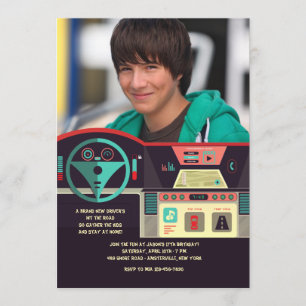 Armaturenbrett-Foto-Einladung Einladung