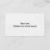 Armaturenbrett Hula Tänzer-Visitenkarte Visitenkarte (Rückseite)