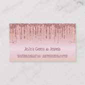 Armband Display Rose Gold Glitzer Tropfen Visitenkarte (Rückseite)