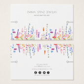 Armband-Grafikkarte ・ Aquarellfarben-Wildblumen (Vorne & Hinten)