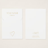 Armband mit weißem goldenen Herz (Vorne & Hinten)