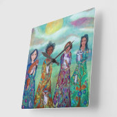 Armbanduhr für Frauen und Tiere Quadratische Wanduhr (Winkel)