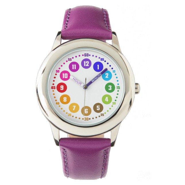 Armbanduhr rainbowatch Lernuhr K12-AU-EU (Vorderseite)