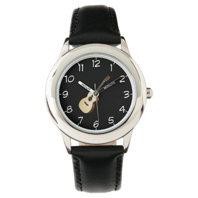 Armbanduhren aus "Holzgitarre" (Vorderseite)