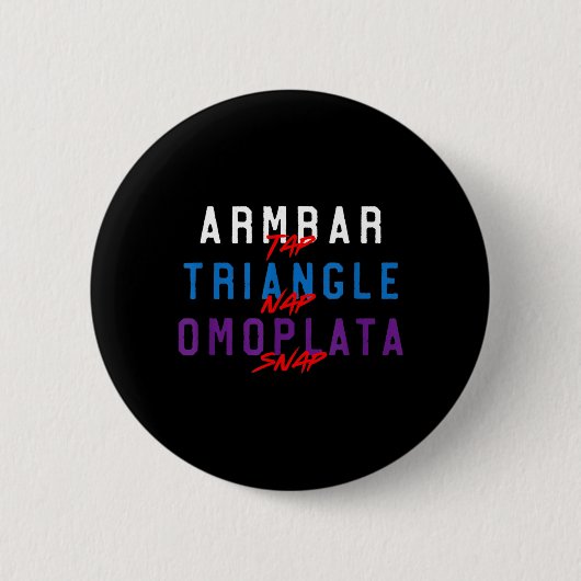 Armbar Dreieck Omoplata Jiu Jitsu MMA Button (Vorderseite)