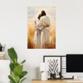 Arme der Barmherzigkeit Jesus und Mann Christliche Poster (Heimbüro)