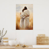 Arme der Barmherzigkeit Jesus und Mann Christliche Poster (Küche)
