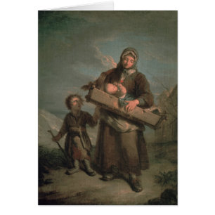 Arme Frau mit Kindern