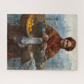 Arme jüdische Frau verkauft Orangen in Polen Puzzle (Horizontal)