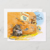 Arme Postkarte (Vorne/Hinten)