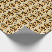 Arme Ritter mit Daumen hoch Geschenkpapier (Ecke)
