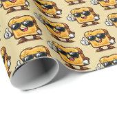 Arme Ritter mit Daumen hoch Geschenkpapier (Rolleneckpunkt)