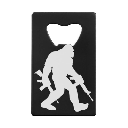 Armed Bigfoot Sasquatch 2. Änderungsantrag 2A # Geldbeutel Flaschenöffner (Vorderseite)