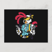 Armed Chick Postkarte (Vorderseite)